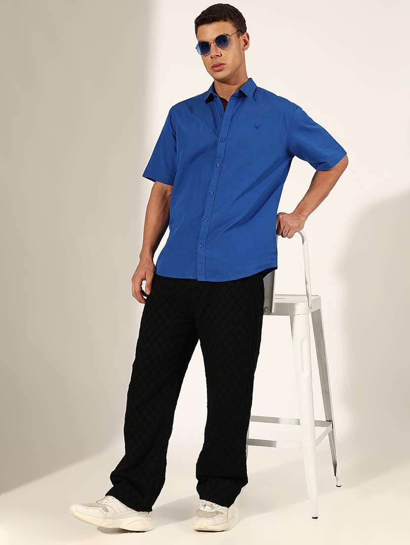 men solid short sleeve regular fit casual shirt - 22244288 -  Standard Image - 4