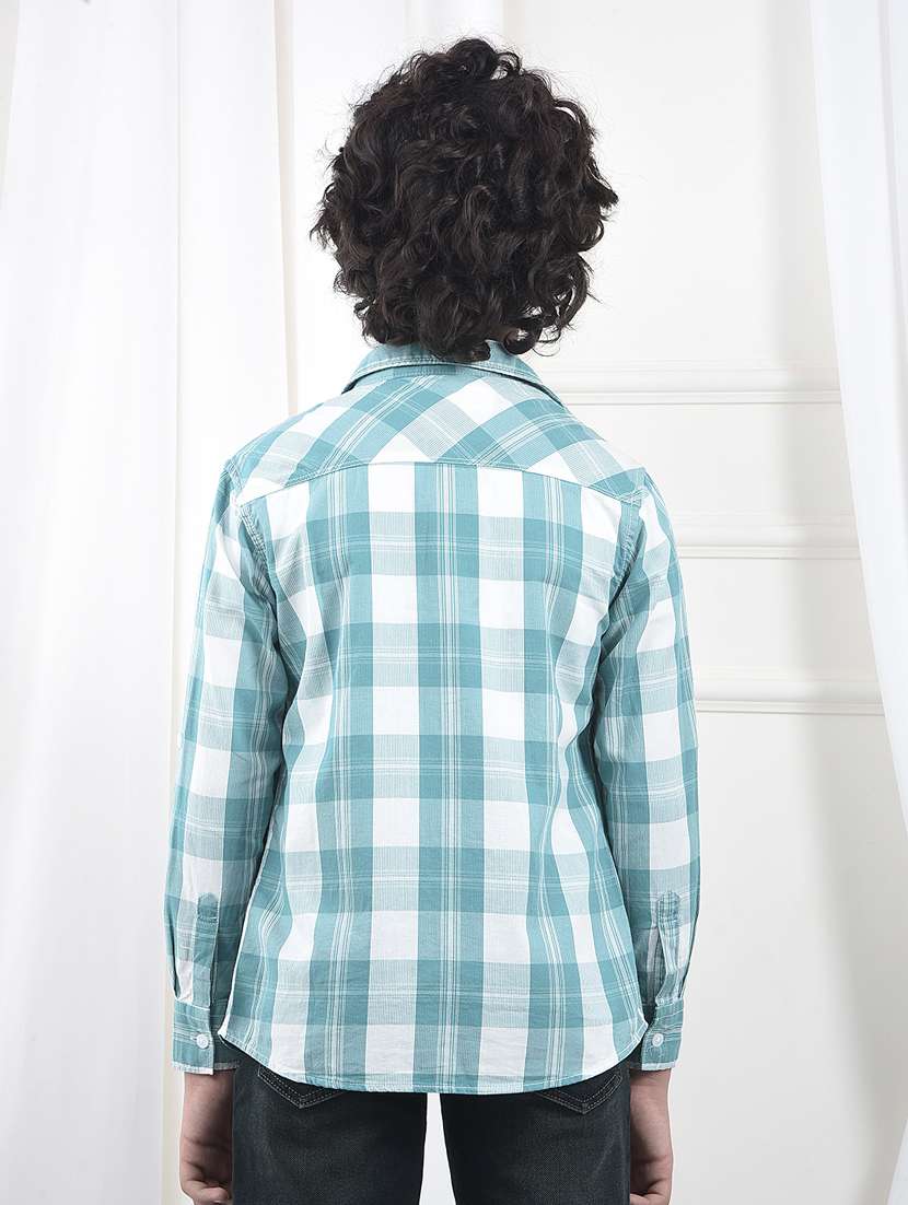 boys checkered collared long sleeve shirt - 22244311 -  Standard Image - 4