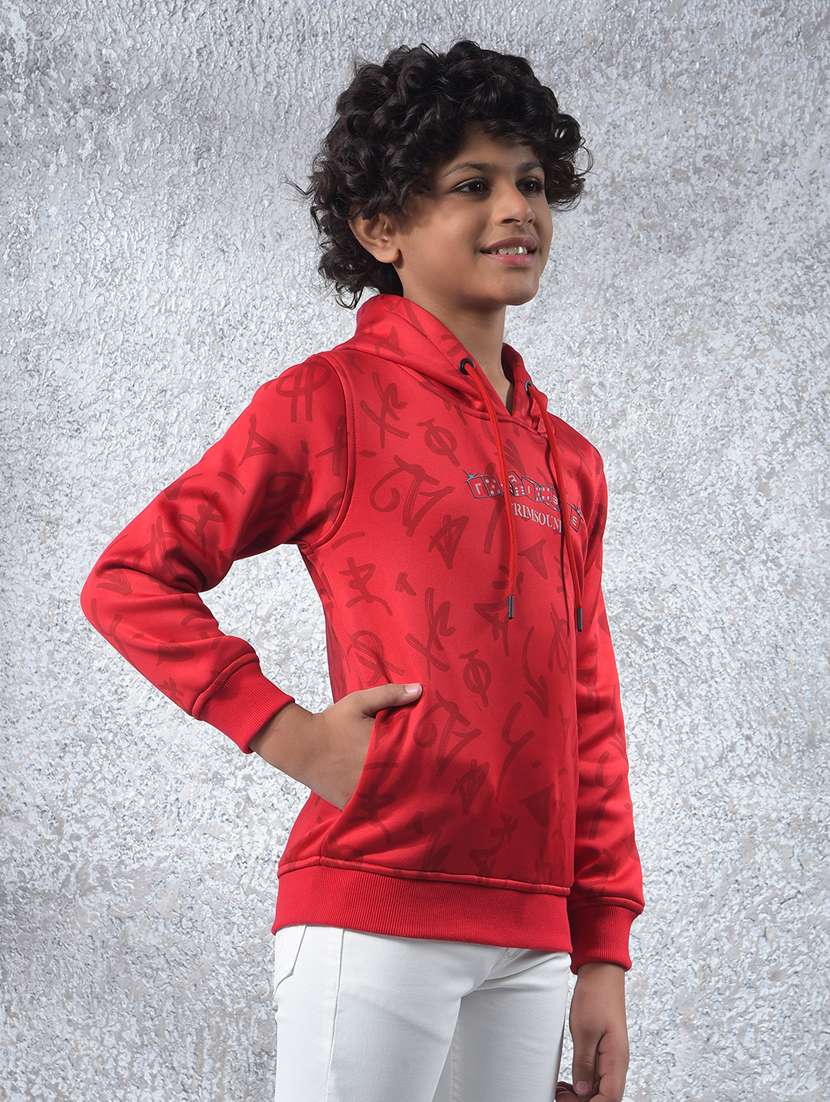 boys printed long sleeve hooded sweatshirt - 22244325 -  Standard Image - 1