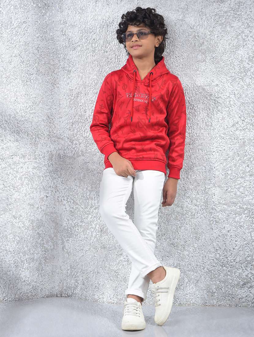 boys printed long sleeve hooded sweatshirt - 22244325 -  Standard Image - 4