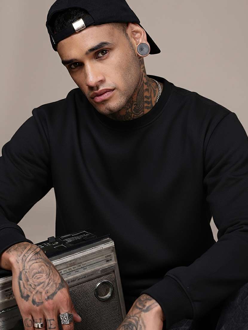 men solid long sleeve regular fit sweatshirt - 22244359 -  Standard Image - 1