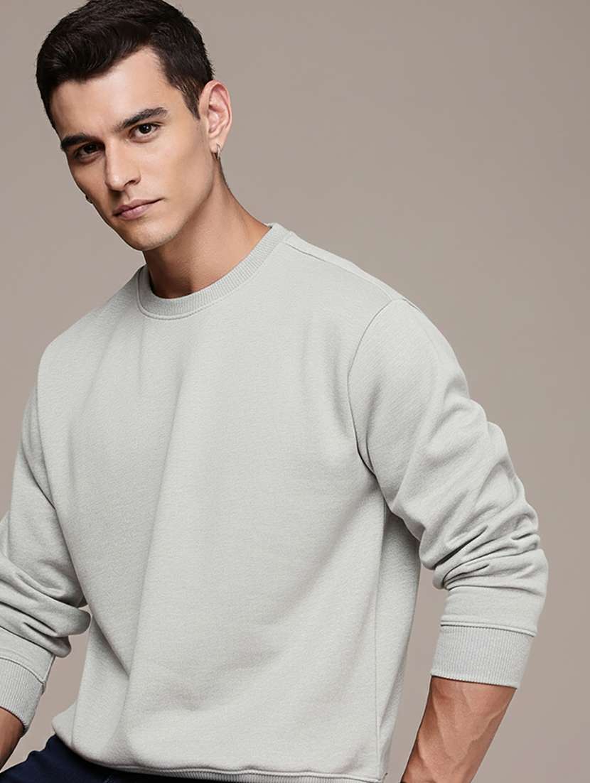 men solid long sleeve regular fit sweatshirt - 22244360 -  Standard Image - 1