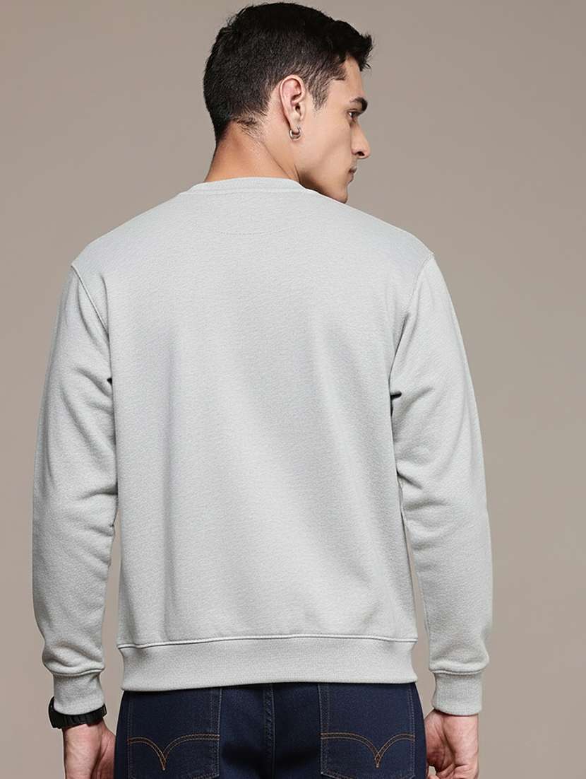 men solid long sleeve regular fit sweatshirt - 22244380 -  Standard Image - 1