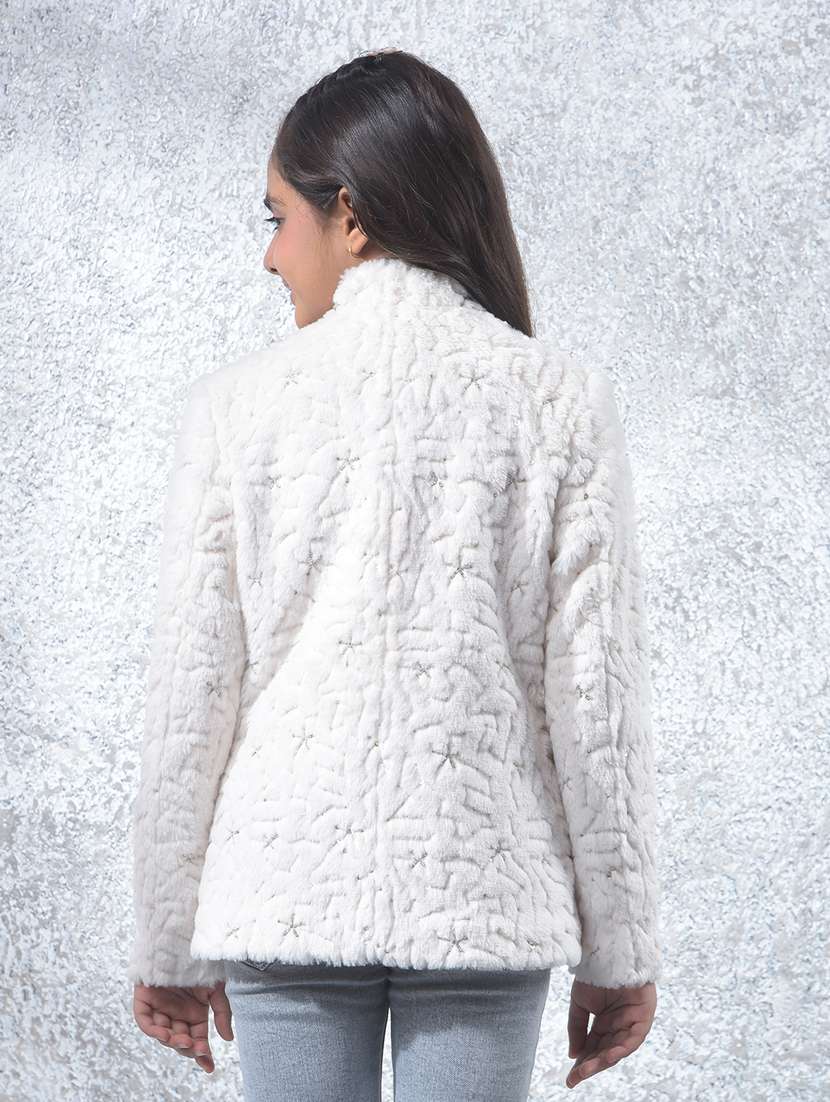 girls self designed long sleeve regular coat - 22244395 -  Standard Image - 4