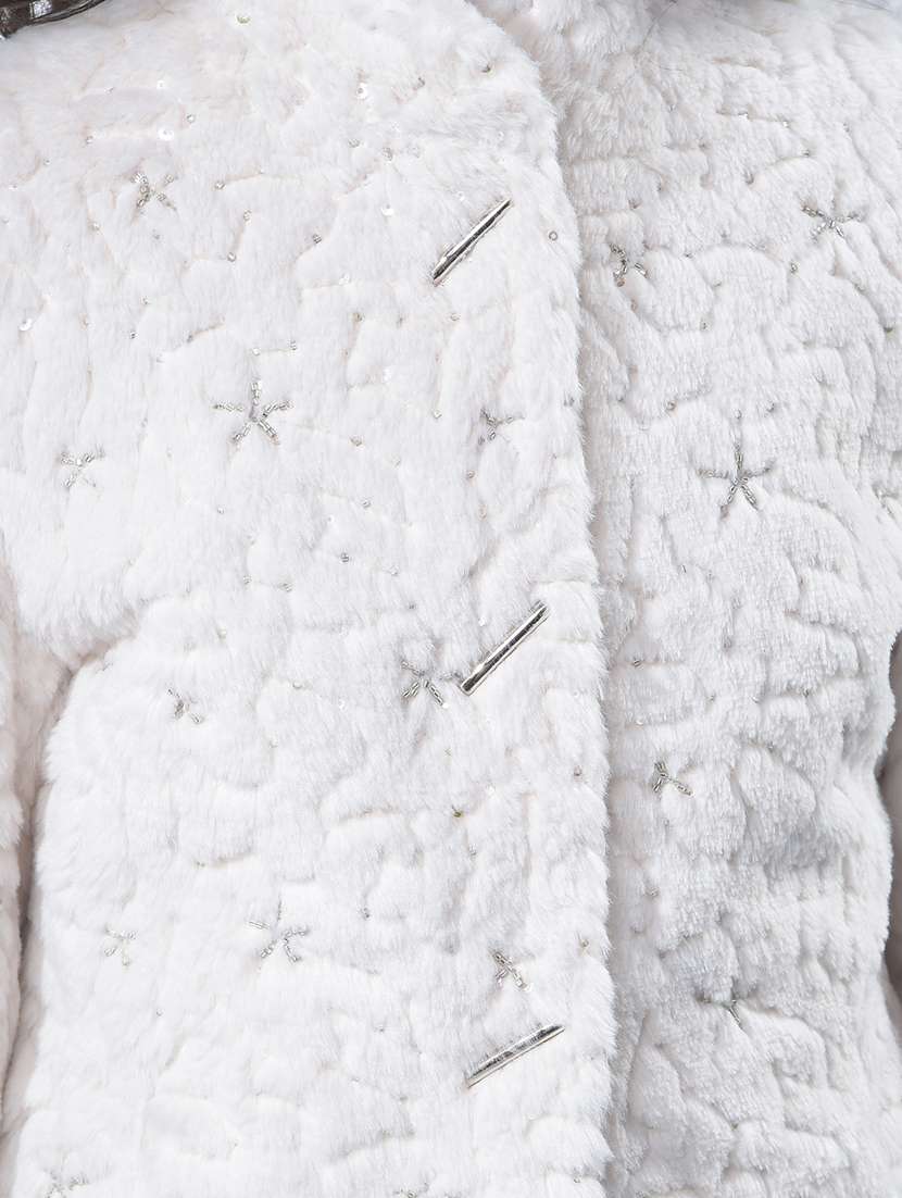 girls self designed long sleeve regular coat - 22244395 -  Standard Image - 6