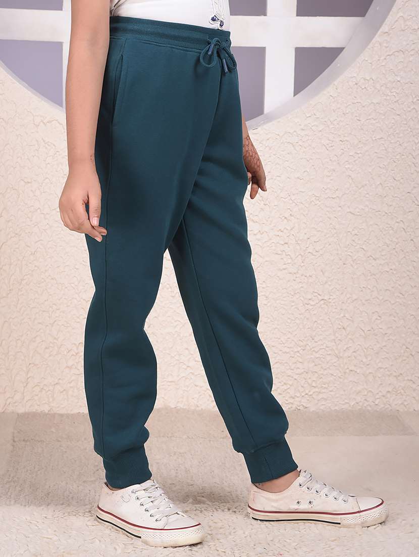 girls solid mid rise jogger - 22244402 -  Standard Image - 1