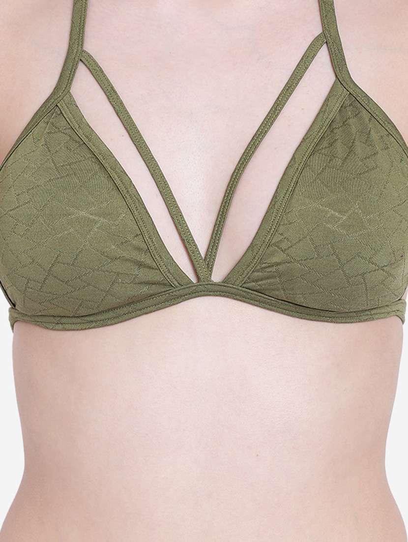 women solid non padded bikini set - 22244406 -  Standard Image - 4