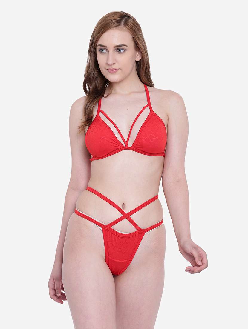 women solid swimwear bikini set