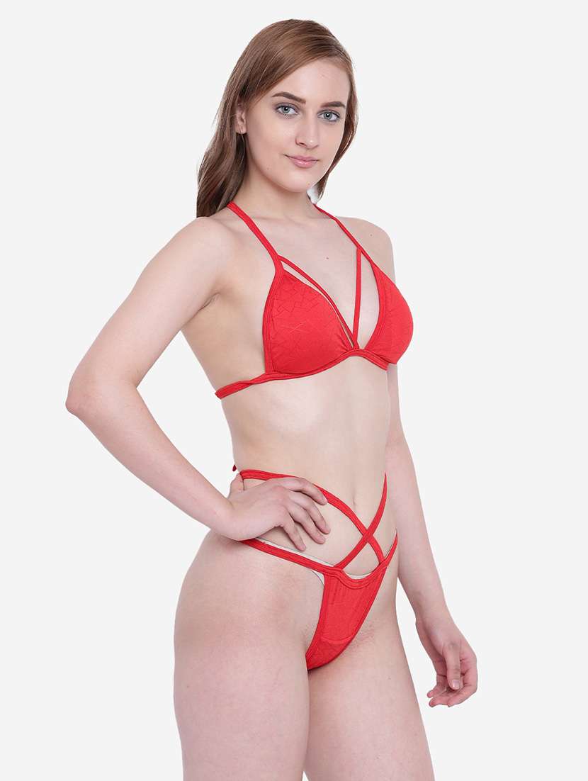 women solid swimwear bikini set - 22244412 -  Standard Image - 1