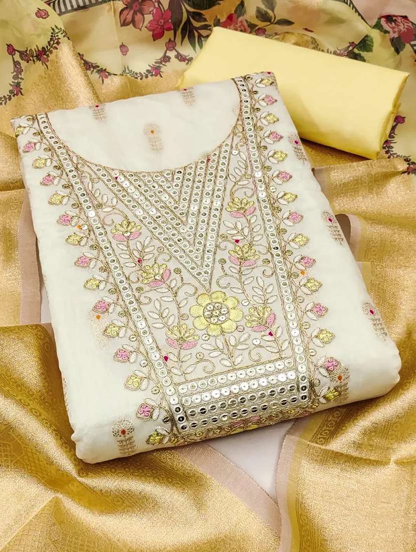 women self design embroidered unstitched suit set - 22244522 -  Standard Image - 1