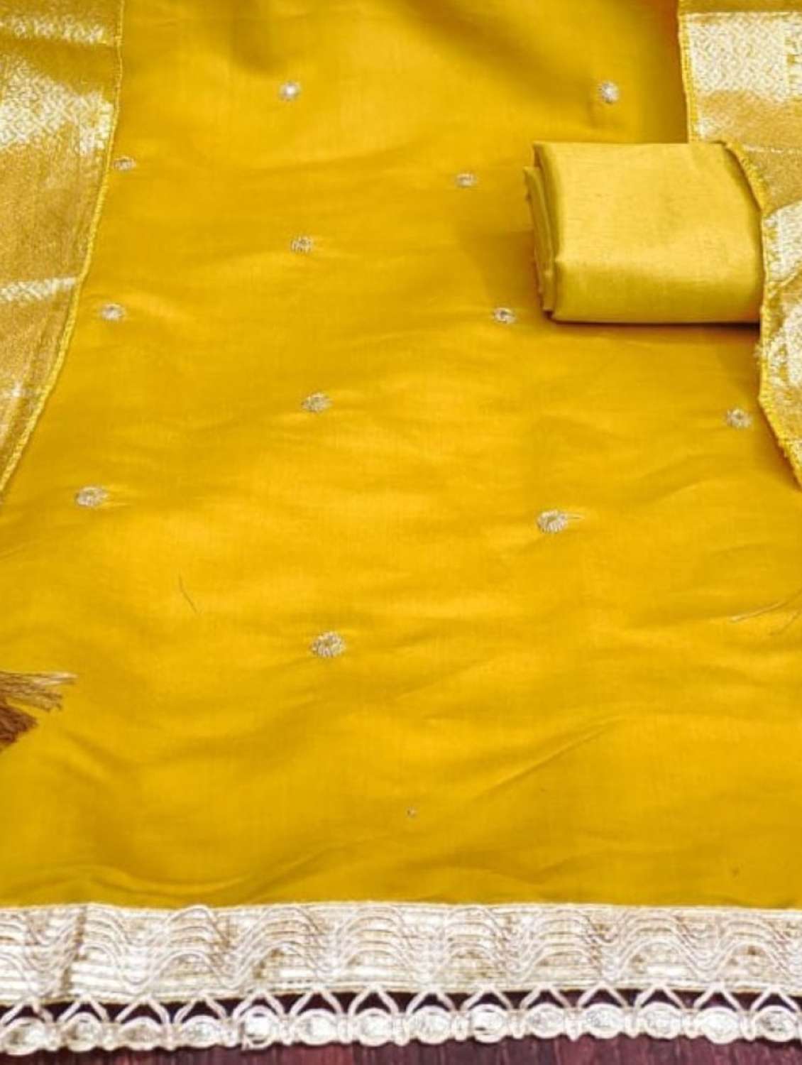 women solid with work unstitched suit set - 22244624 -  Standard Image - 4