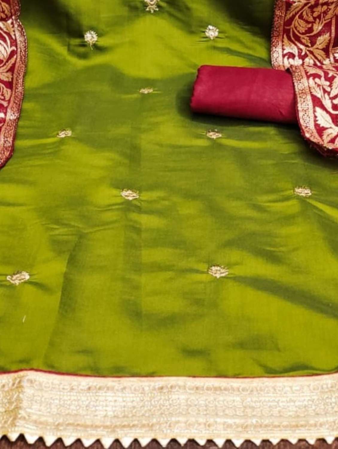 women solid with work unstitched suit set - 22244630 -  Standard Image - 4