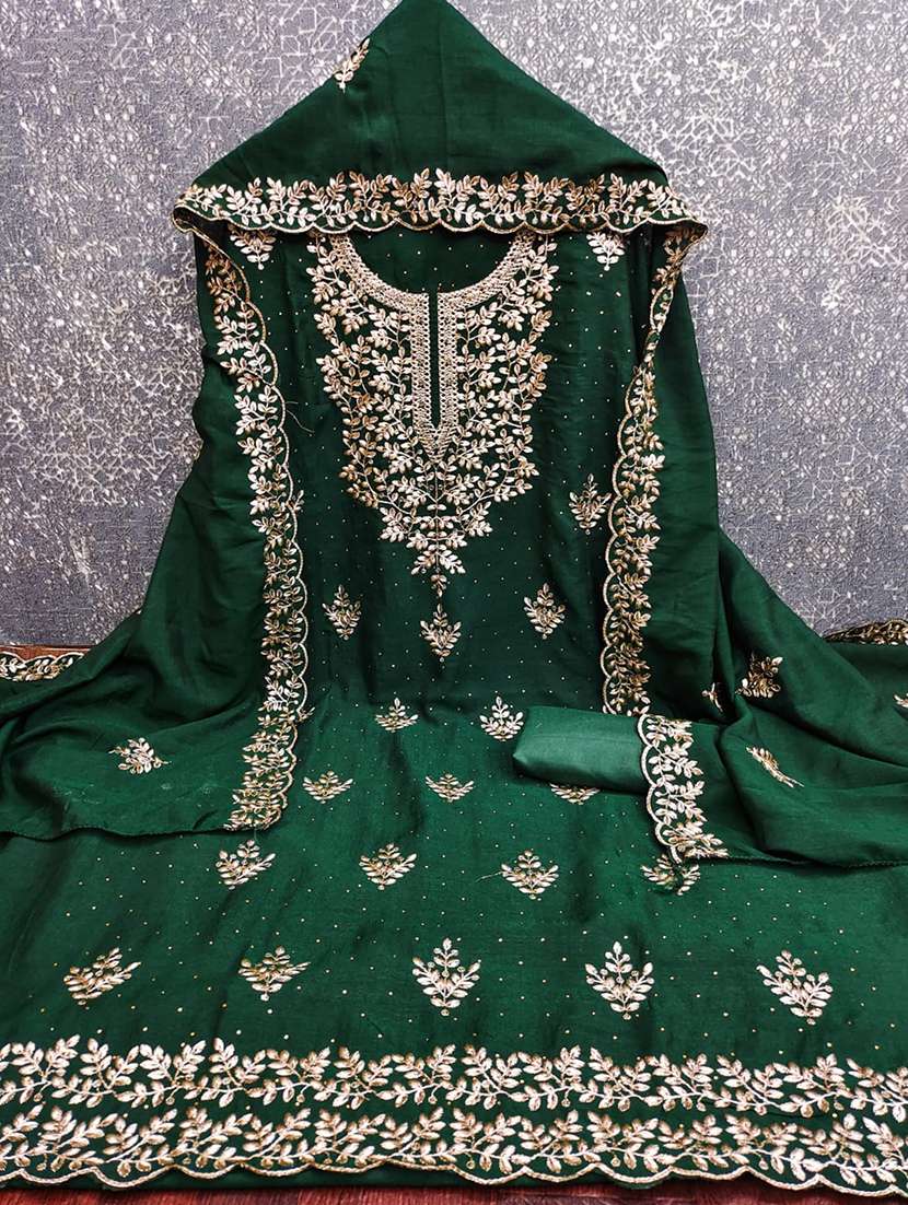 women solid with work unstitched suit set - 22245061 -  Standard Image - 1