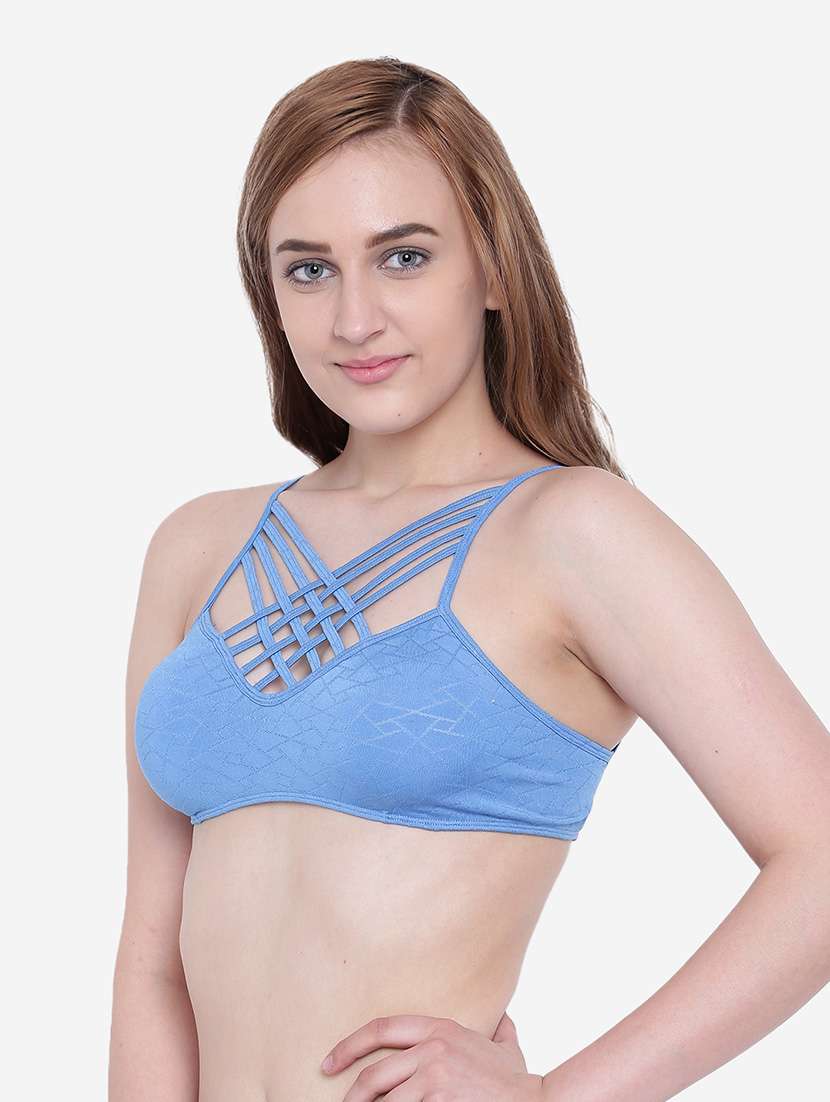 women solid lightly padded bralette - 22245656 -  Standard Image - 1