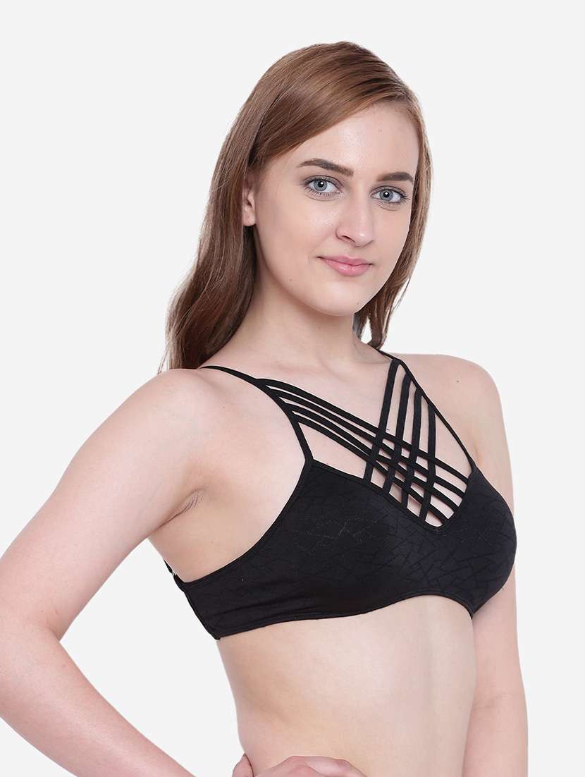 women solid lightly padded bralette - 22245657 -  Standard Image - 1