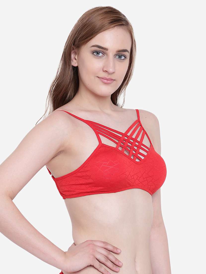 women solid lightly padded bralette - 22245660 -  Standard Image - 1