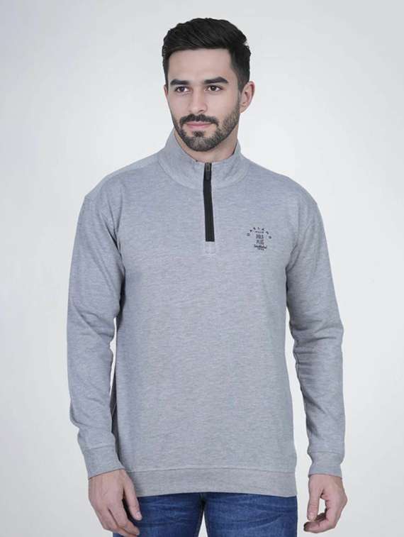 men solid long sleeve regular fit sweatshirt - 22245668 -  Standard Image - 1