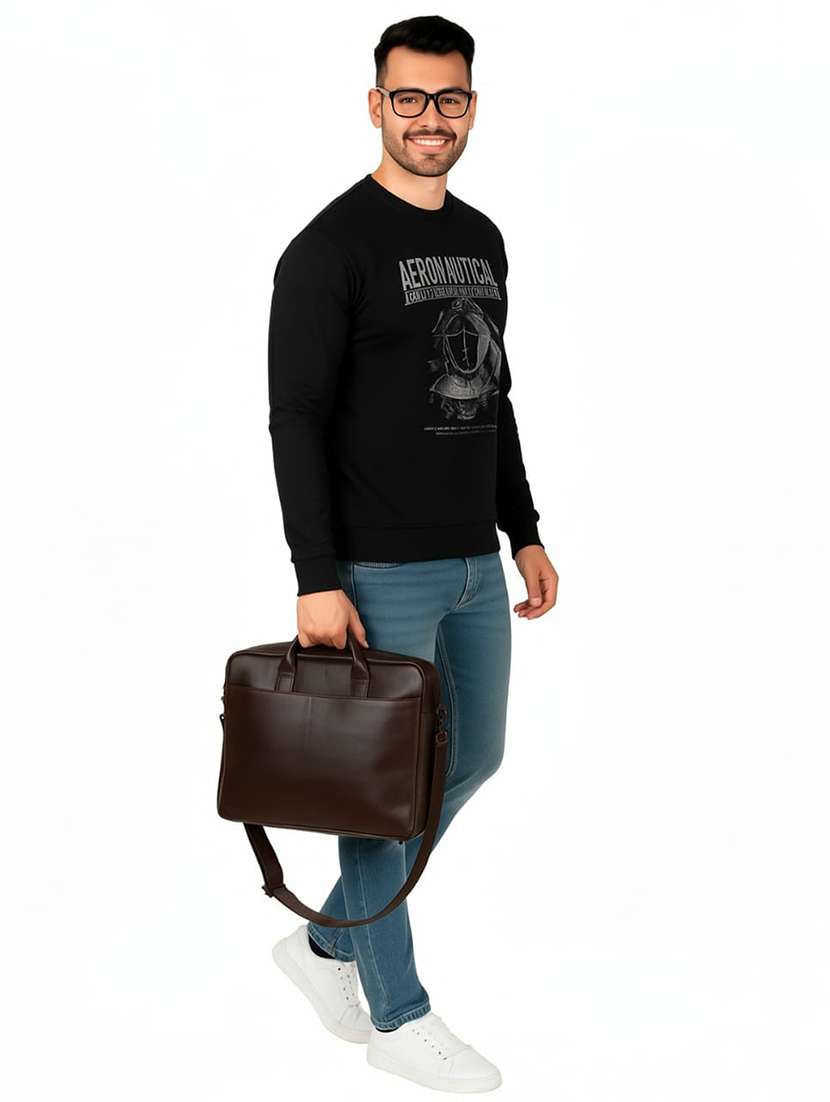 men printed long sleeve regular fit sweatshirt - 22245682 -  Standard Image - 1