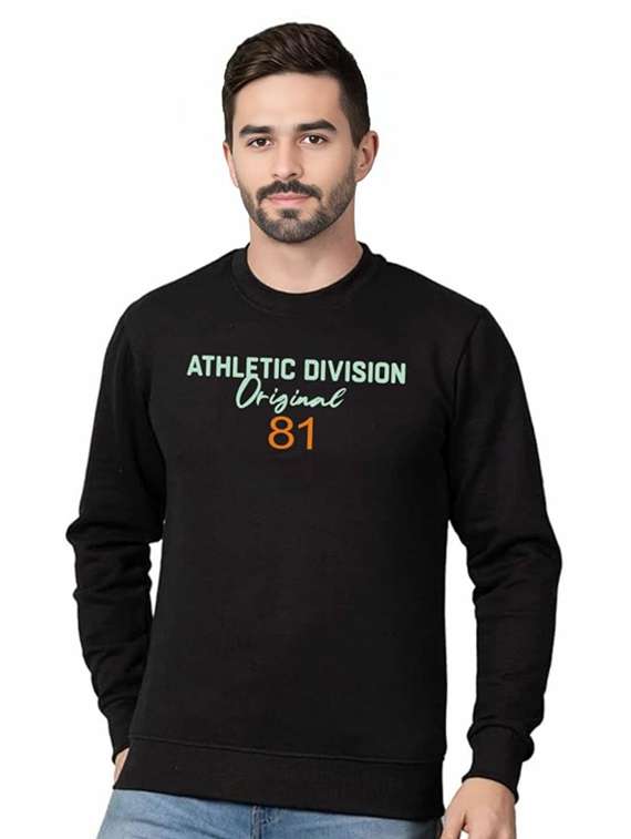 men typographic long sleeve regular fit sweatshirt - 22245685 -  Standard Image - 1