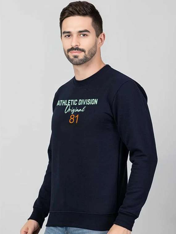 men typographic long sleeve regular fit sweatshirt - 22245687 -  Standard Image - 1