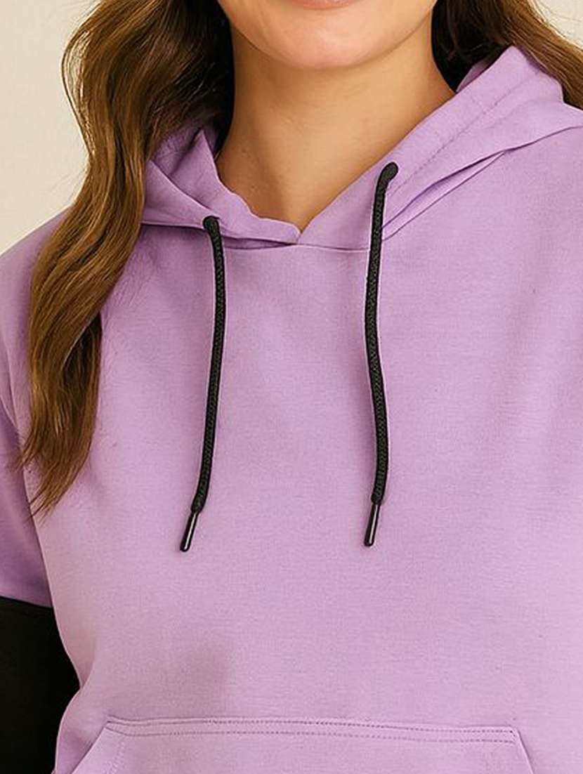  women tapered long sleeve hooded sweatshirt - 22245712 -  Standard Image - 4