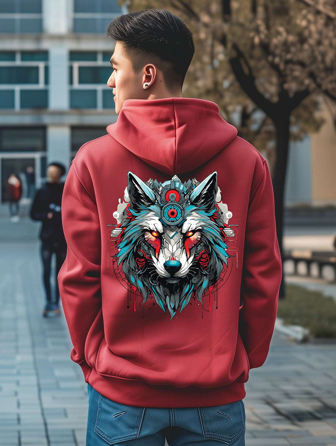 men graphic long sleeve regular fit sweatshirt