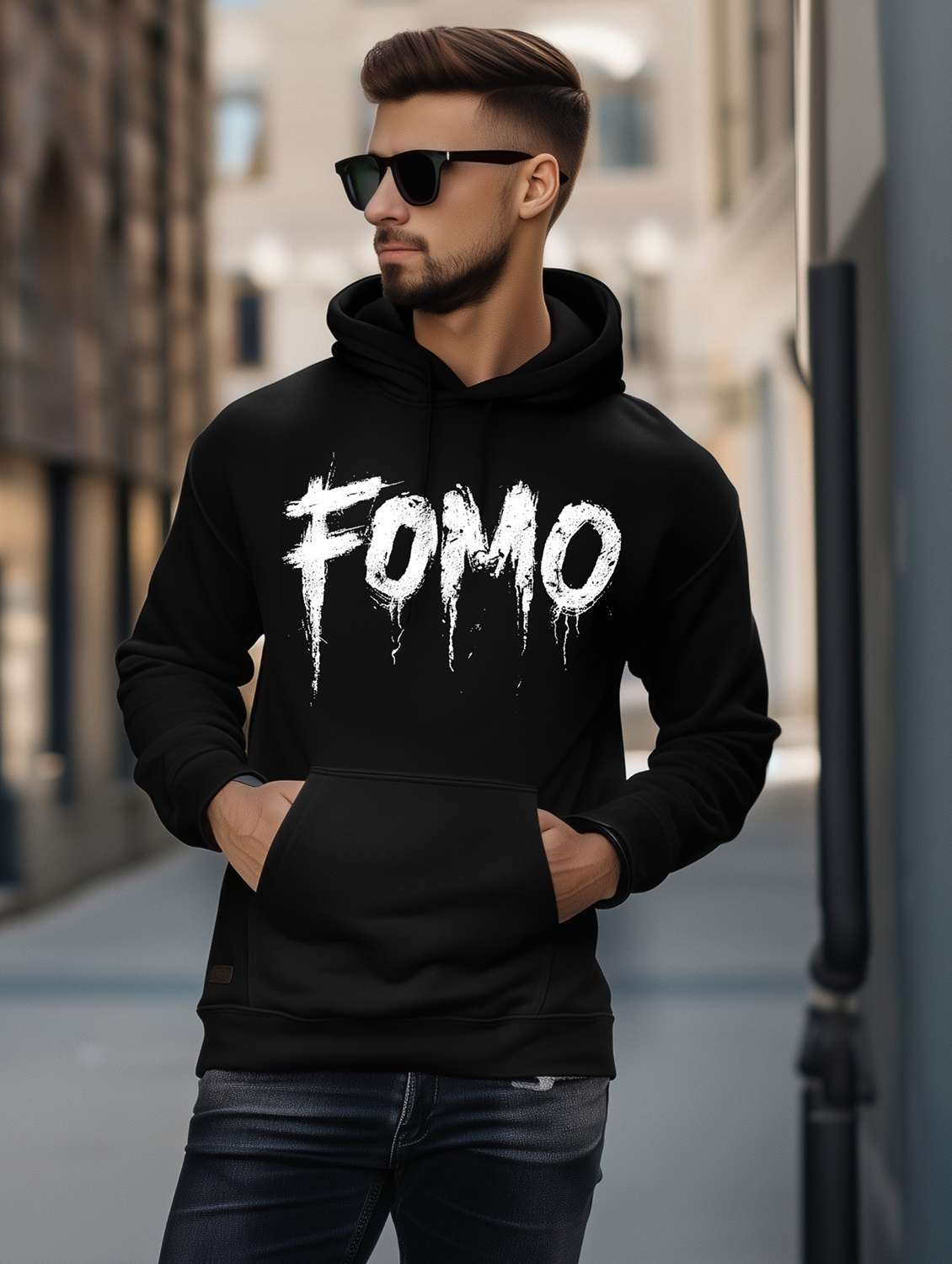 men typographic long sleeve regular fit sweatshirt