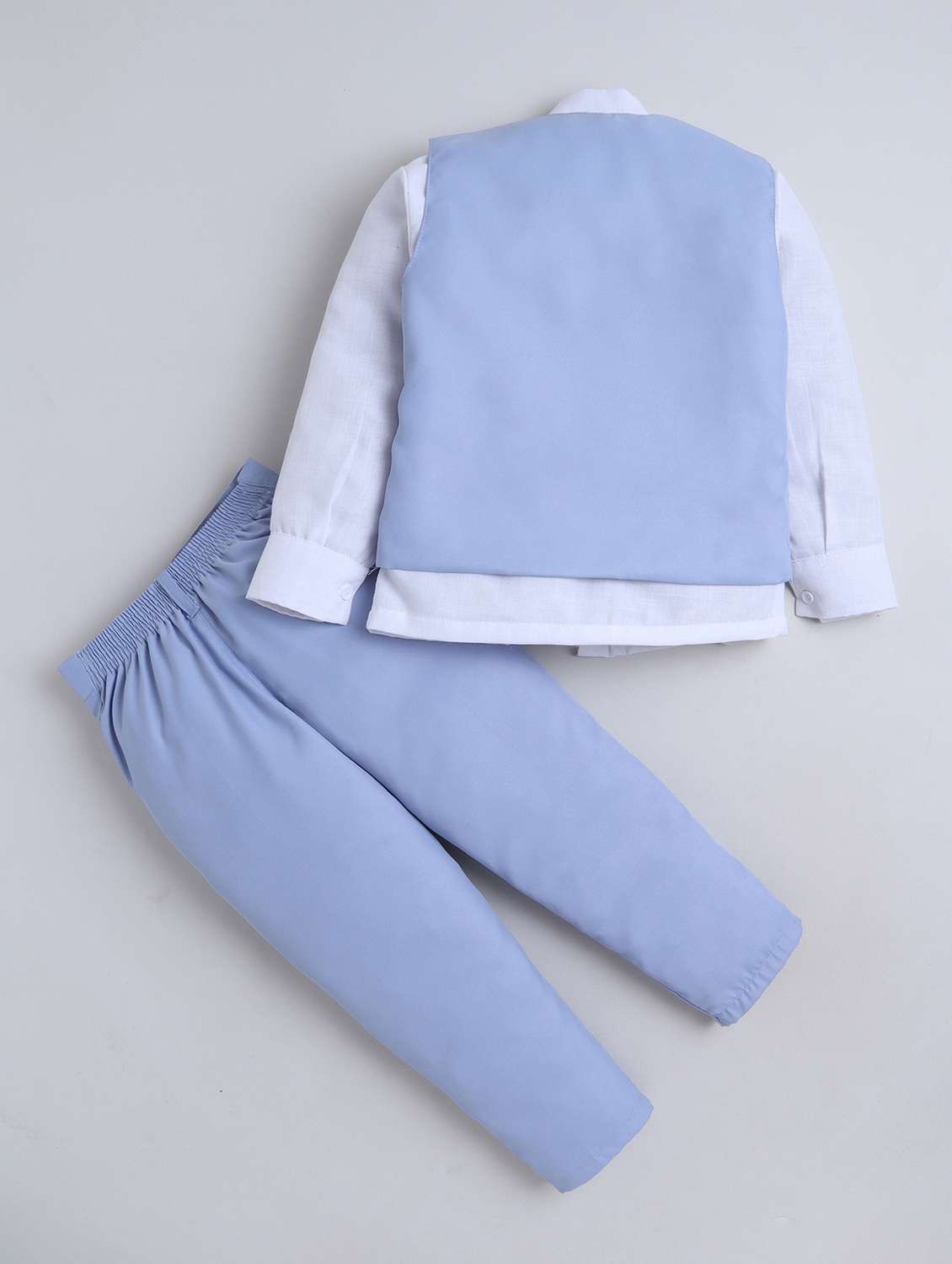 boys solid waistcoat and trouser set with shirt - 22246251 -  Standard Image - 1