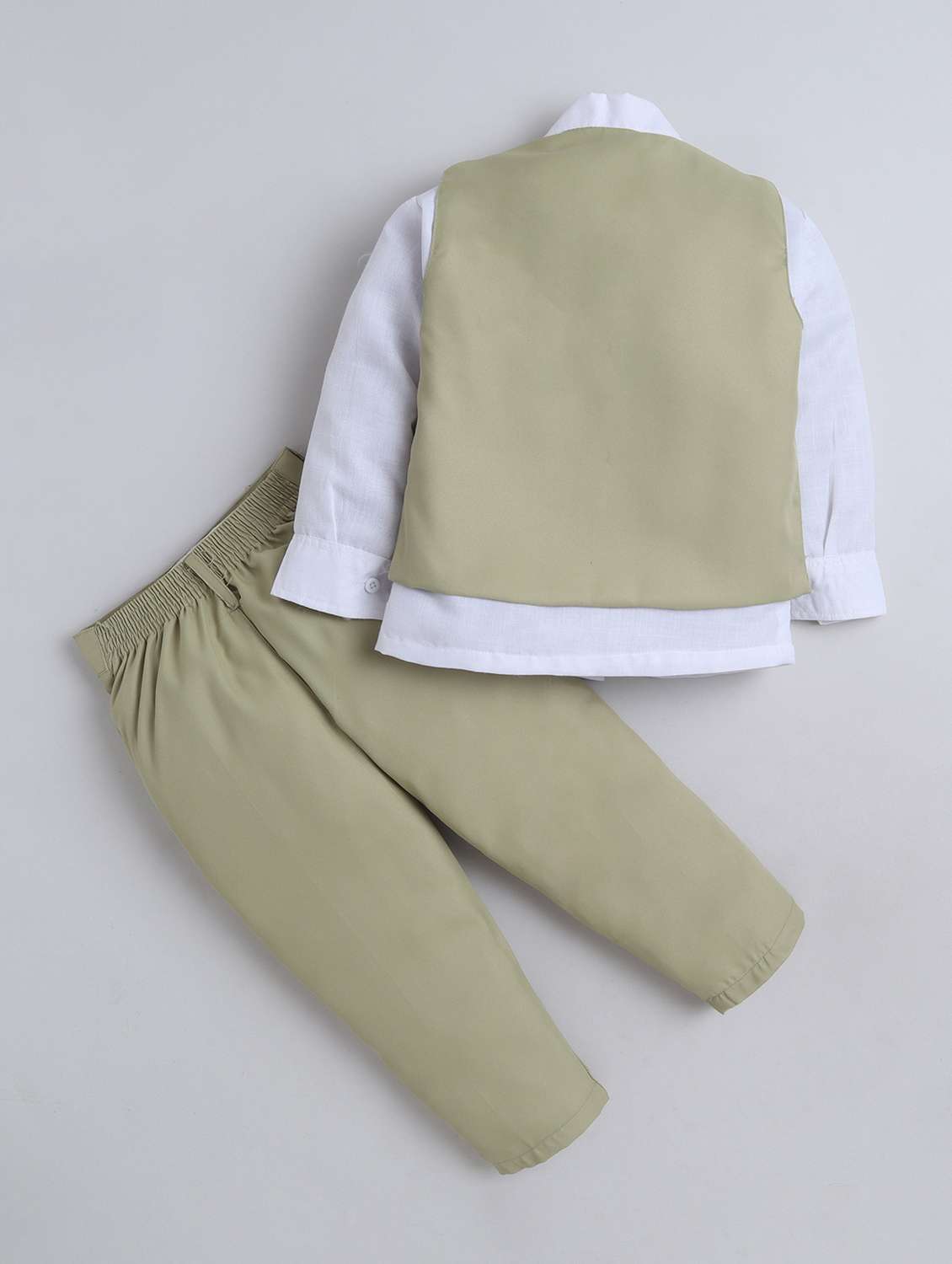 boys solid waistcoat and trouser set with shirt - 22246252 -  Standard Image - 1