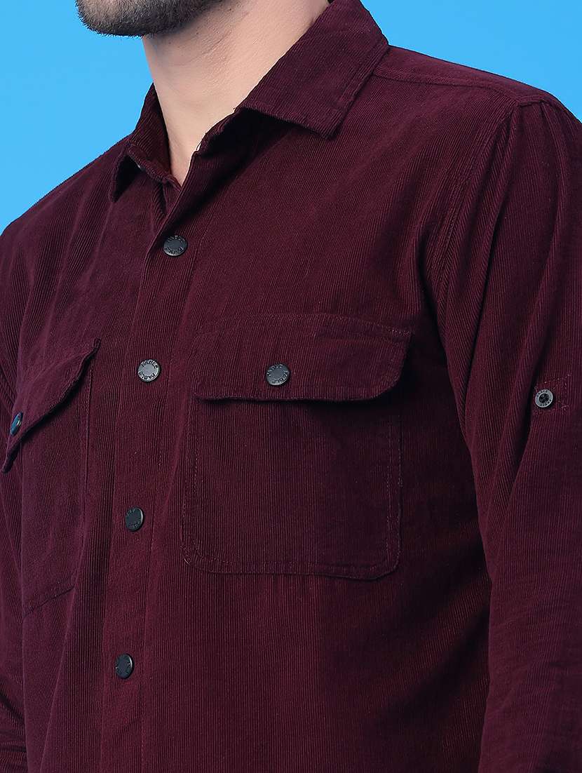 men solid collared long sleeve shirt - 22246384 -  Standard Image - 4