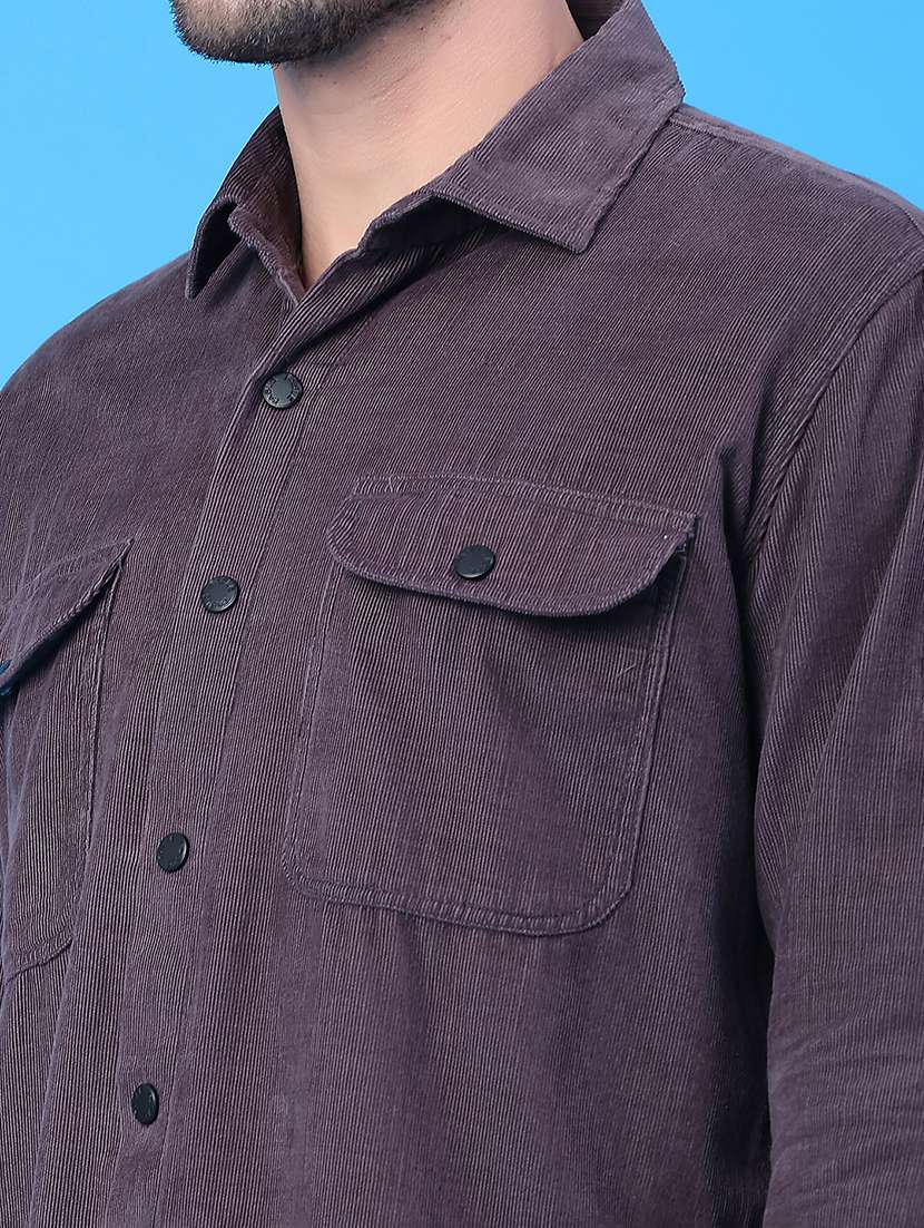 men solid collared long sleeve shirt - 22246386 -  Standard Image - 4