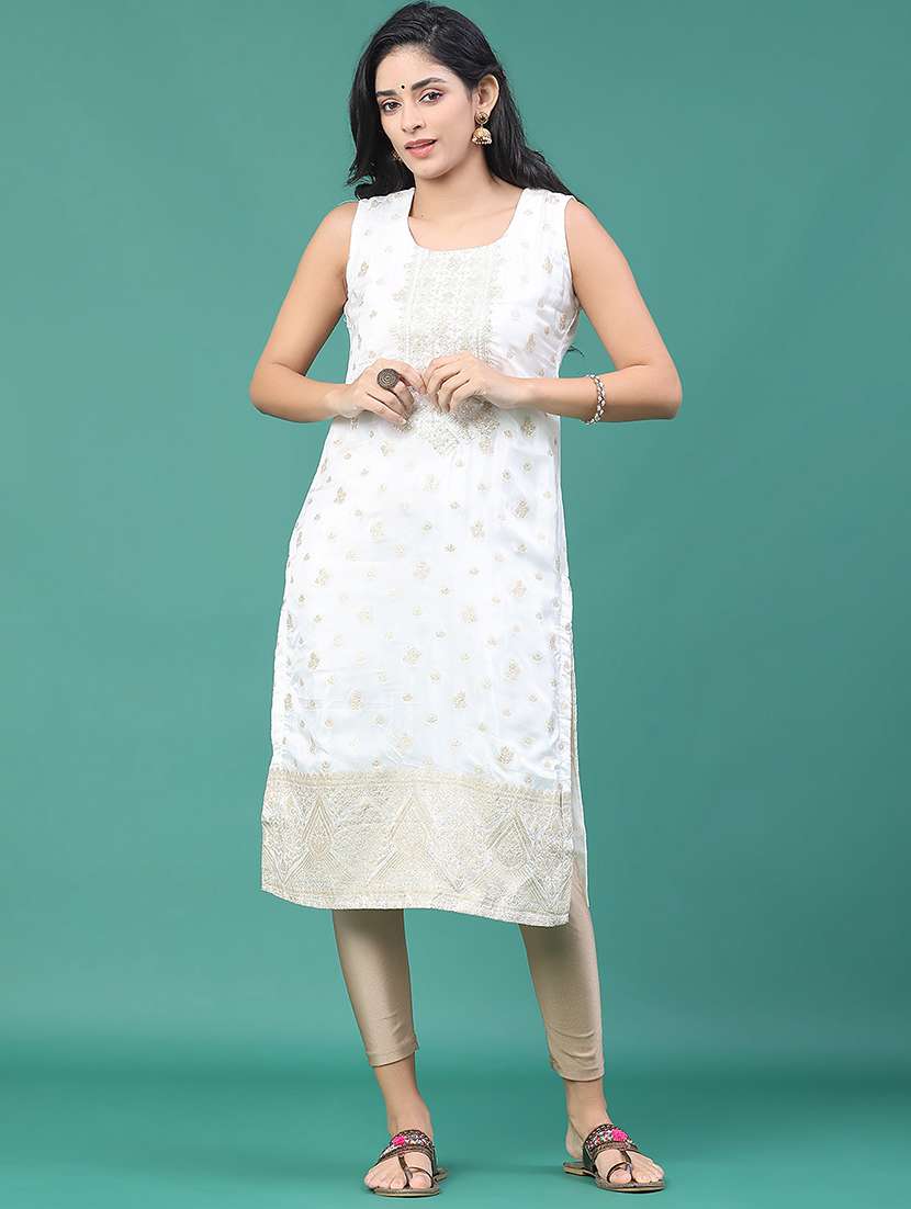 Women Printed Sleeveless Kurta Leggings Set - 22246404 -  Standard Image - 1