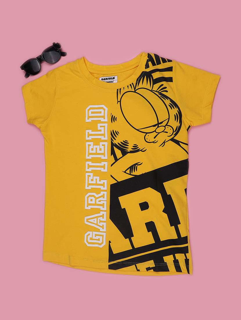 girls printed short sleeves regular fit tee - 22246425 -  Standard Image - 1