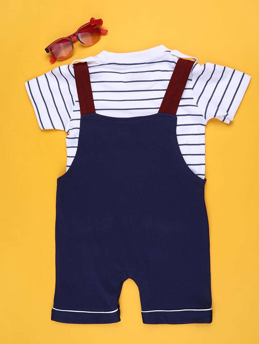 kids printed t-shirt and dungaree co-ord set - 22246556 -  Standard Image - 1