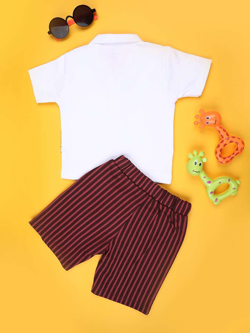 Kids Printed Shirt And Shorts Co-ord Set - 22246599 -  Standard Image - 1