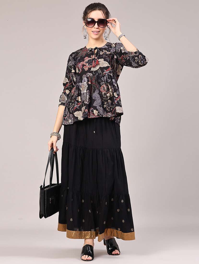 women printed three quarter sleeve tunic - 22246610 -  Standard Image - 4