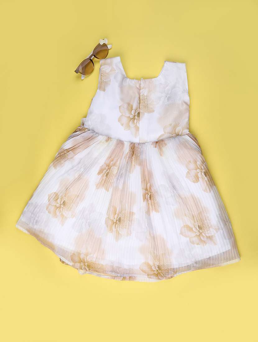 Yellow Cotton Fit & Flare Dress - 22246647 -  Standard Image - 1