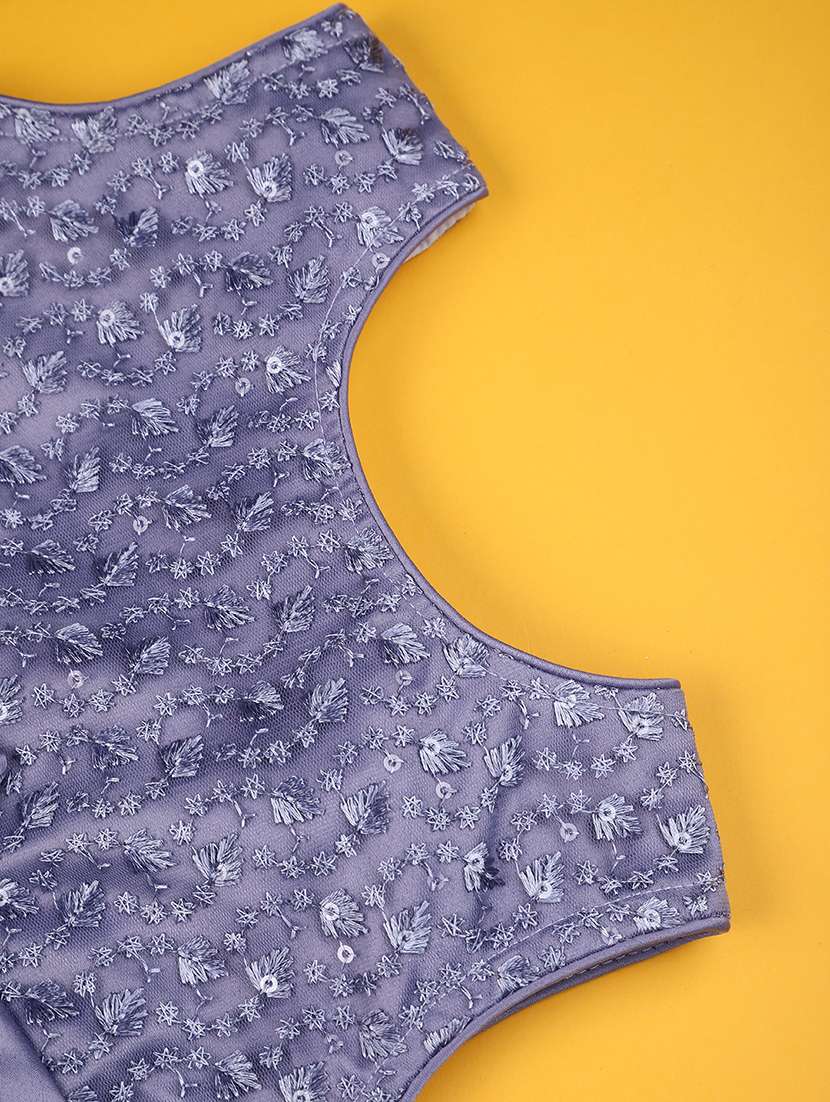 girls self designed sleeveless flared frock - 22246649 -  Standard Image - 4