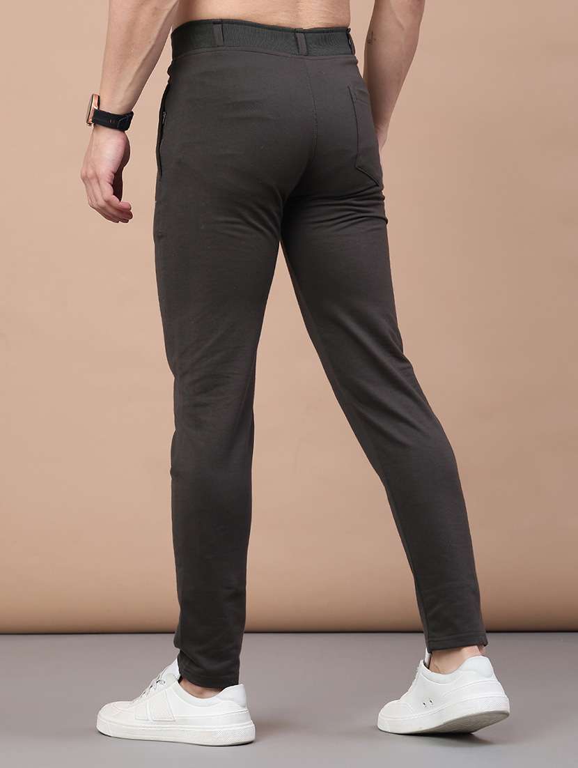 men solid mid rise ankle length track pant - 22246682 -  Standard Image - 4
