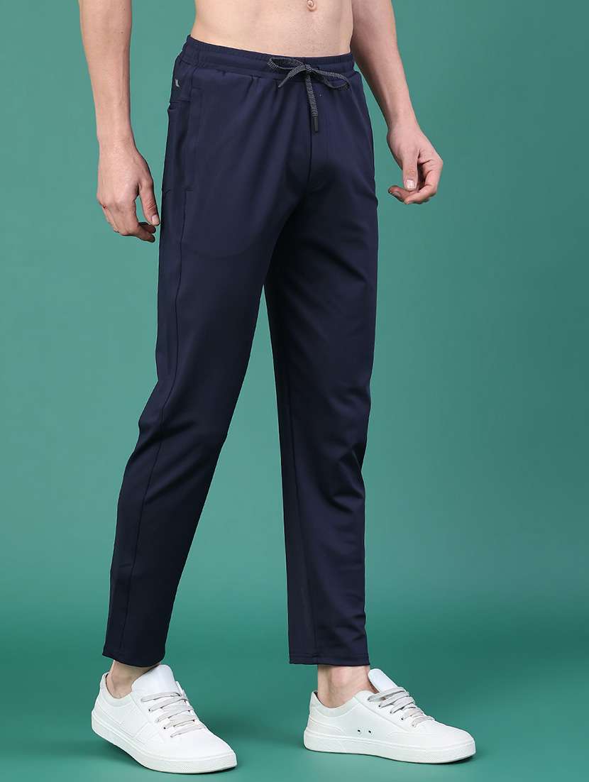 men solid mid rise ankle length track pant - 22246687 -  Standard Image - 1