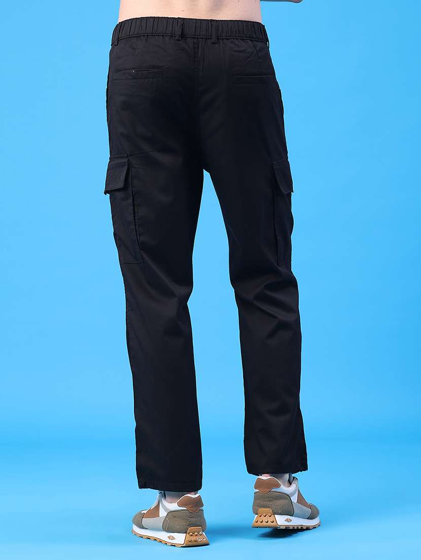 men solid mid rise regular fit cargo - 22246702 -  Standard Image - 4