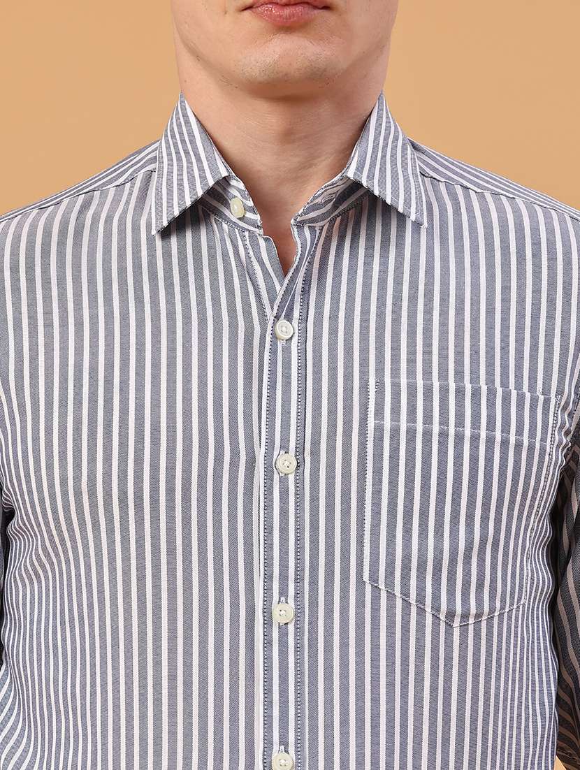 men blue cotton formal shirt - 22246745 -  Standard Image - 1