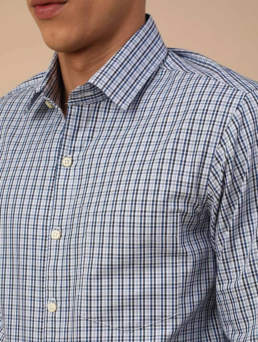 men printed long sleeves slim fit formal shirt - 22246747 -  Standard Image - 1