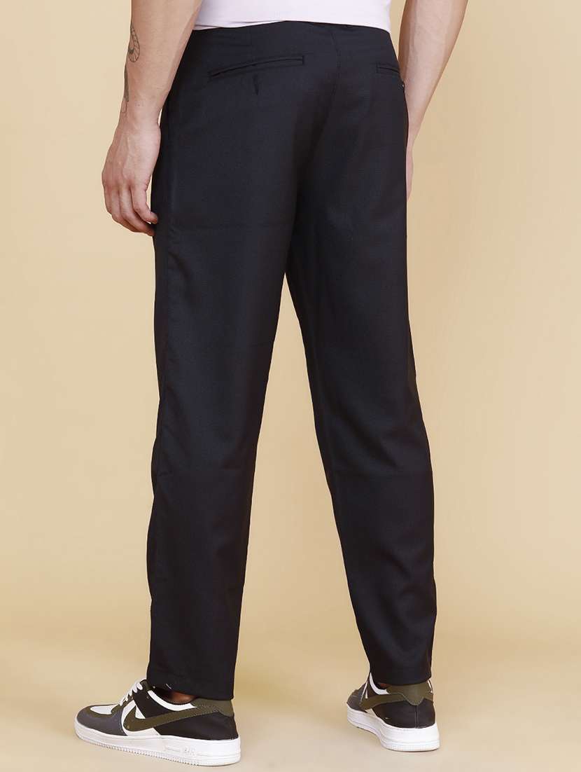Men Solid Mid Rise Regular Fit Chinos - 22246762 -  Standard Image - 4