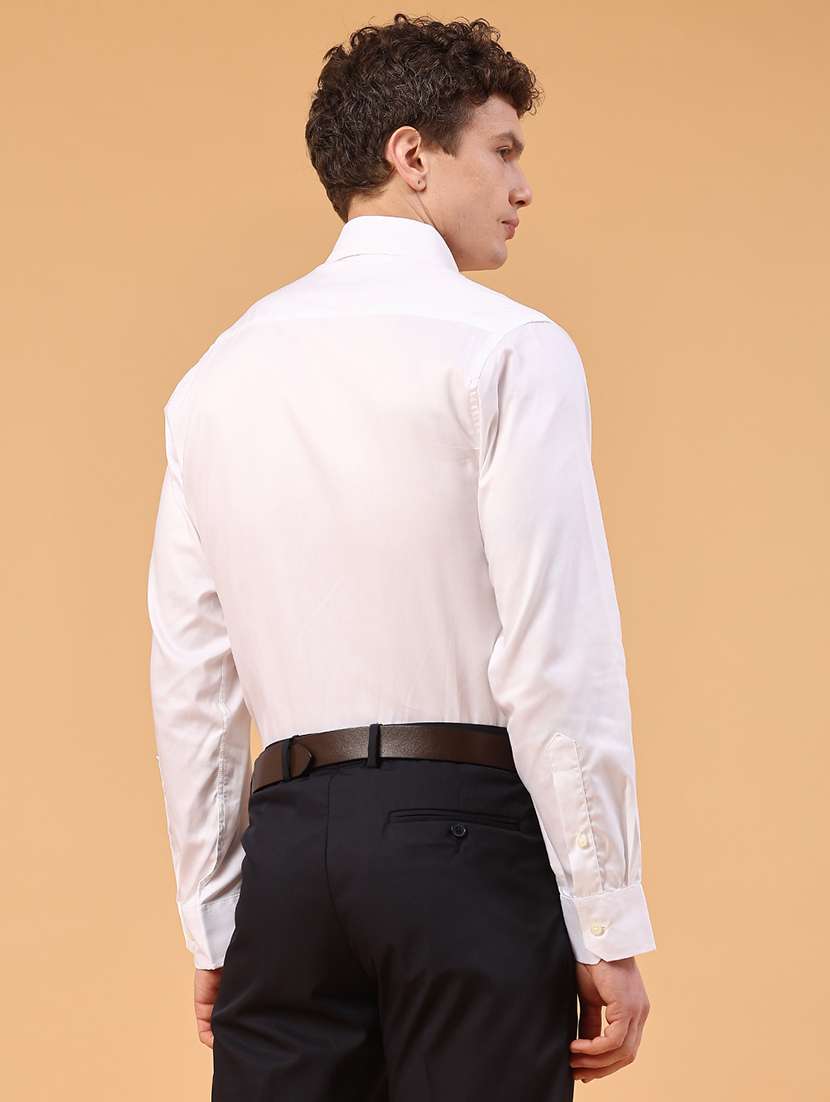 men solid short sleeve slim fit formal shirt - 22246788 -  Standard Image - 4