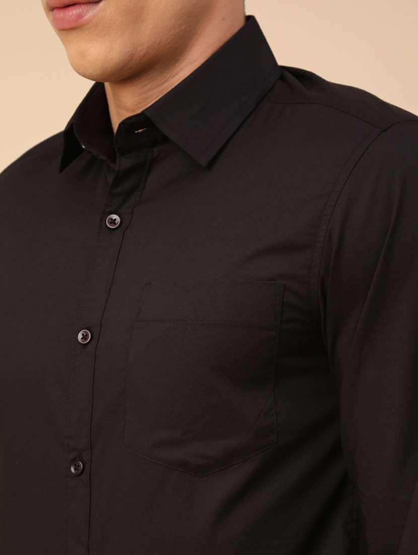 men solid long sleeves slim fit formal shirt - 22246792 -  Standard Image - 1