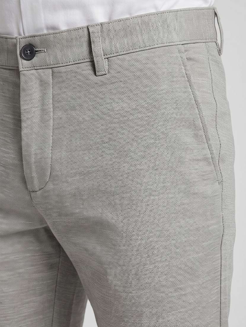 men solid mid rise chinos casual trouser - 22246813 -  Standard Image - 1