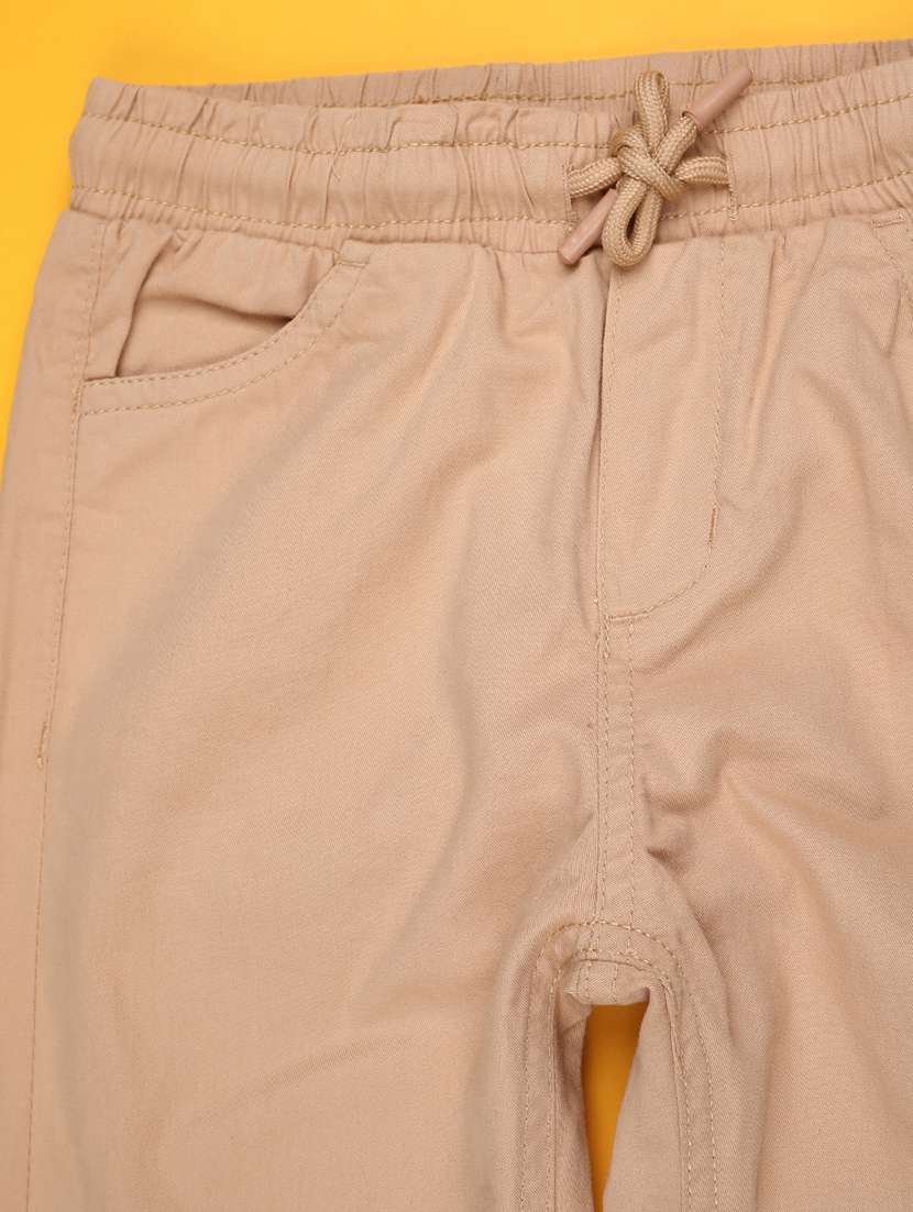 boys solid mid rise jogger - 22246823 -  Standard Image - 1