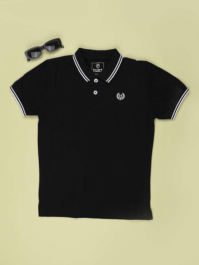 Boys Solid Short Sleeves Polo T-shirt - 22246842 -  Standard Image - 1