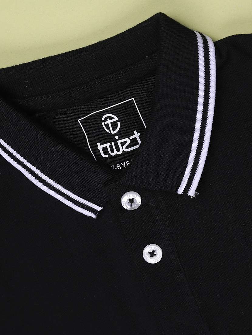 Boys Solid Short Sleeves Polo T-shirt - 22246842 -  Standard Image - 4